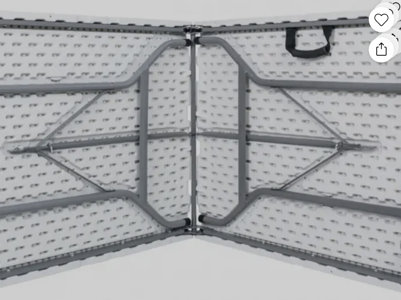 2 x folding 6ft white table