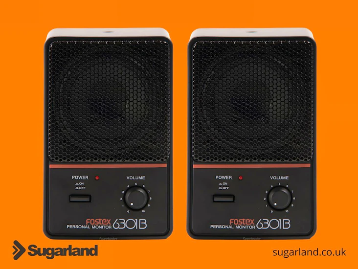 2 x fostex 6301b speakers