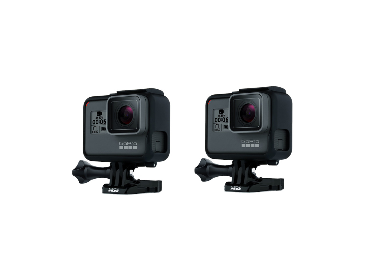 2 x go pro hero black 7's plus extra