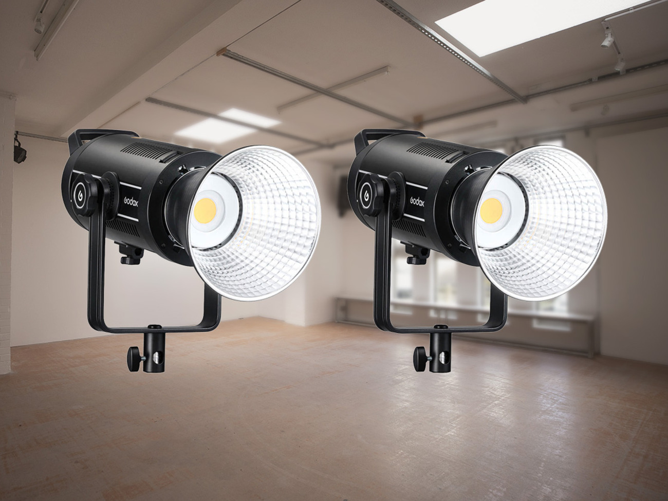 2 x godox sl150 ii led video light
