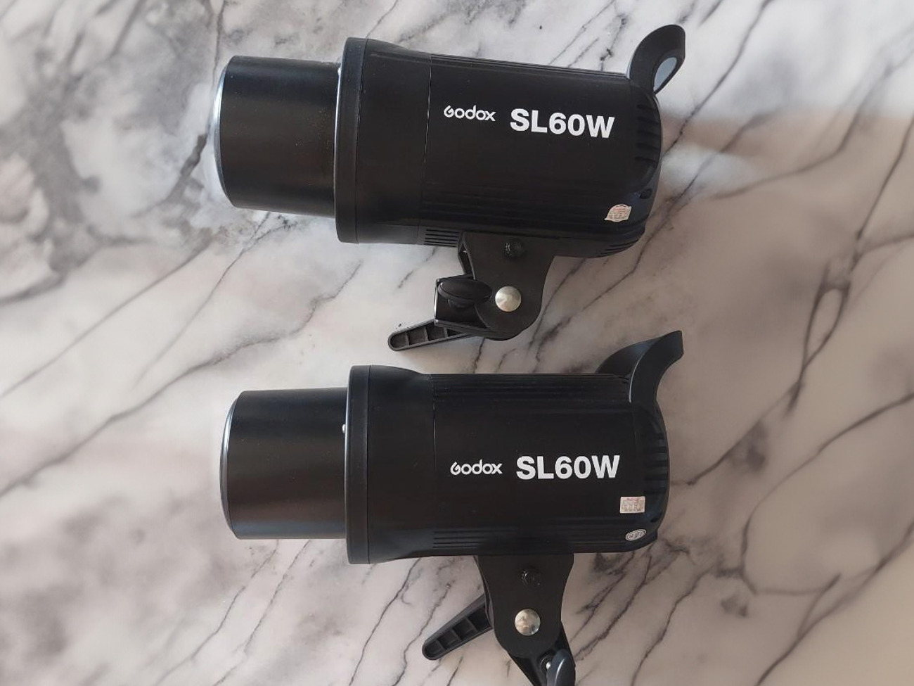 2 x godox sl60w video light with accessories