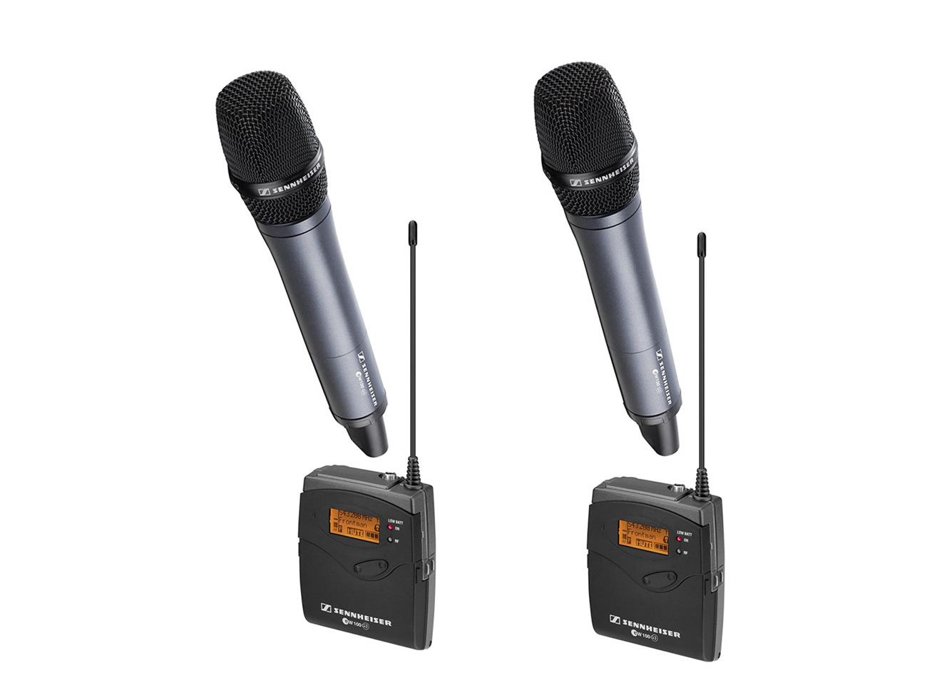 2 x handheld wireless  radio mic sennheiser skm 835 g4