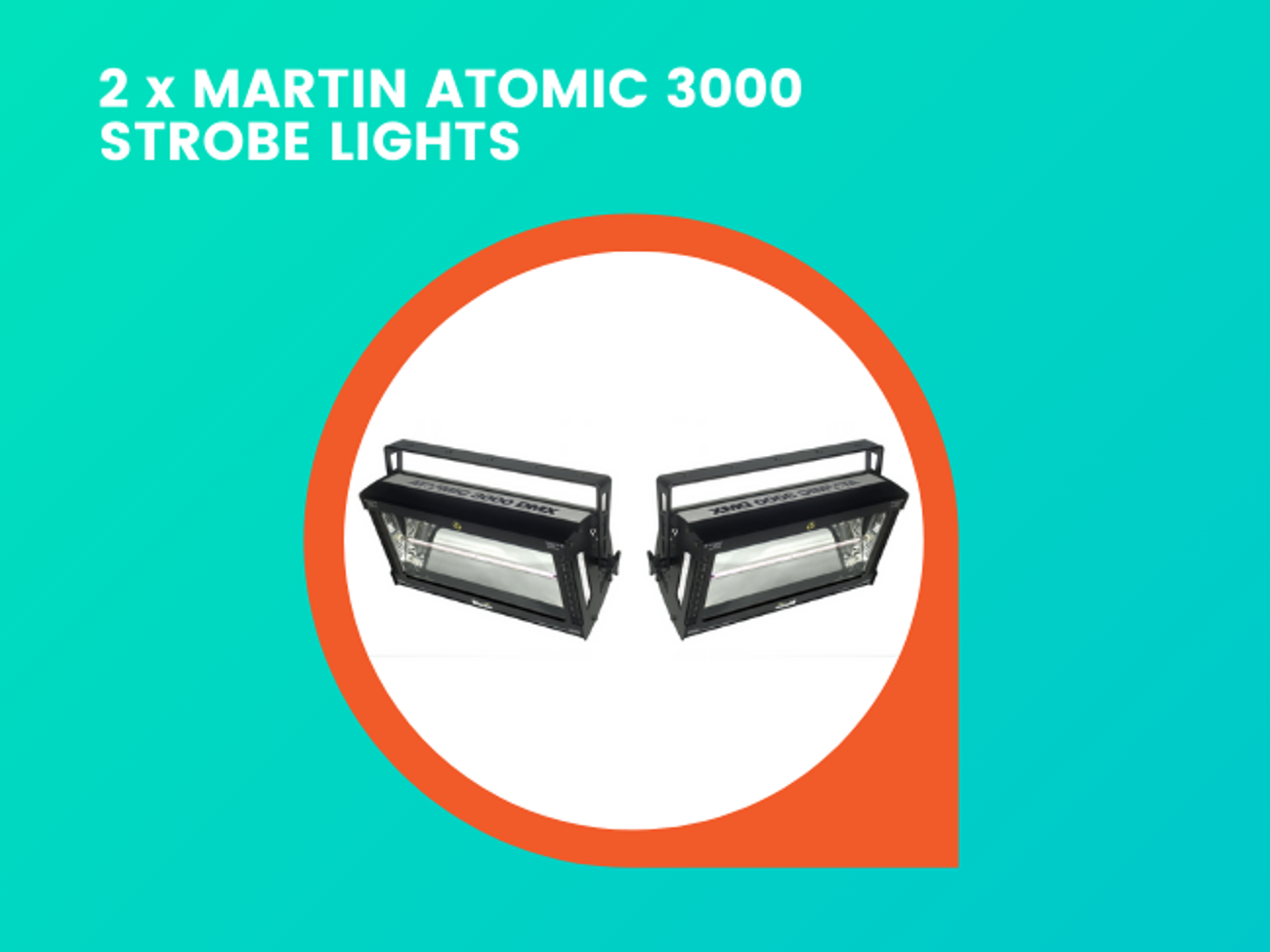 2 x martin atomic 3000 strobe lights