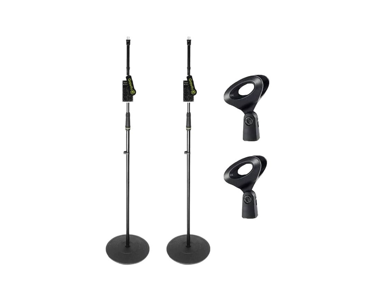 2 x microphone floor stand handheld xlr pa mic podcast