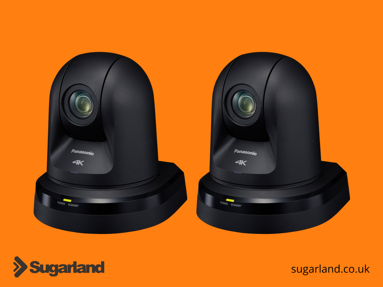 2 x panasonic aw-ue70 4k ptz remote camera