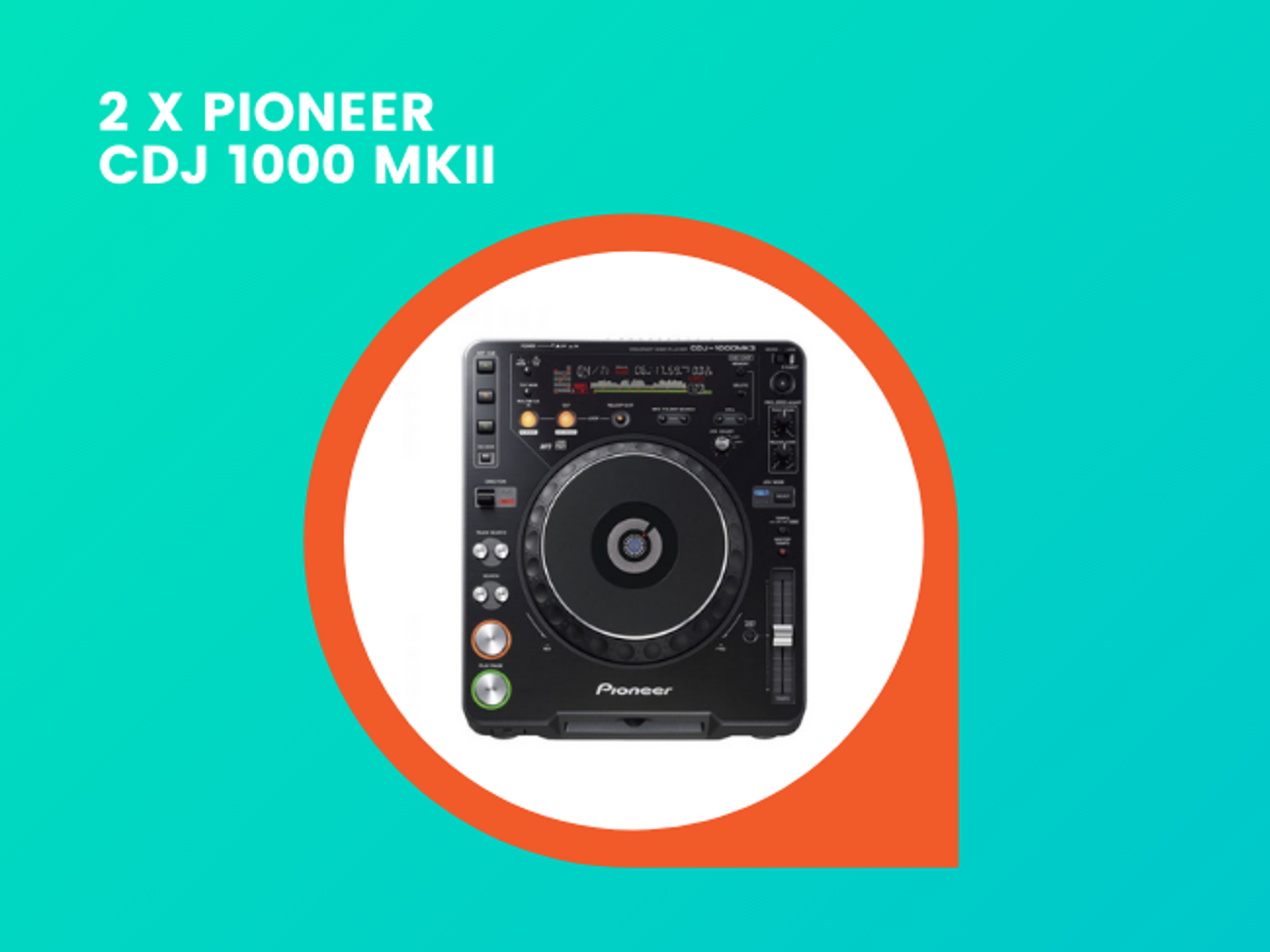 2 x pioneer cdj 1000 mkii cd player