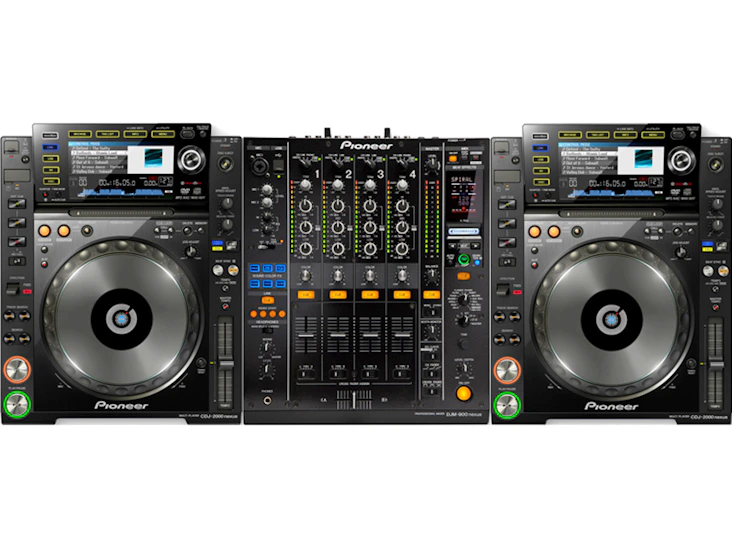 2 x pioneer cdj 2000 nxsii and 1 x djm900 nxsii package