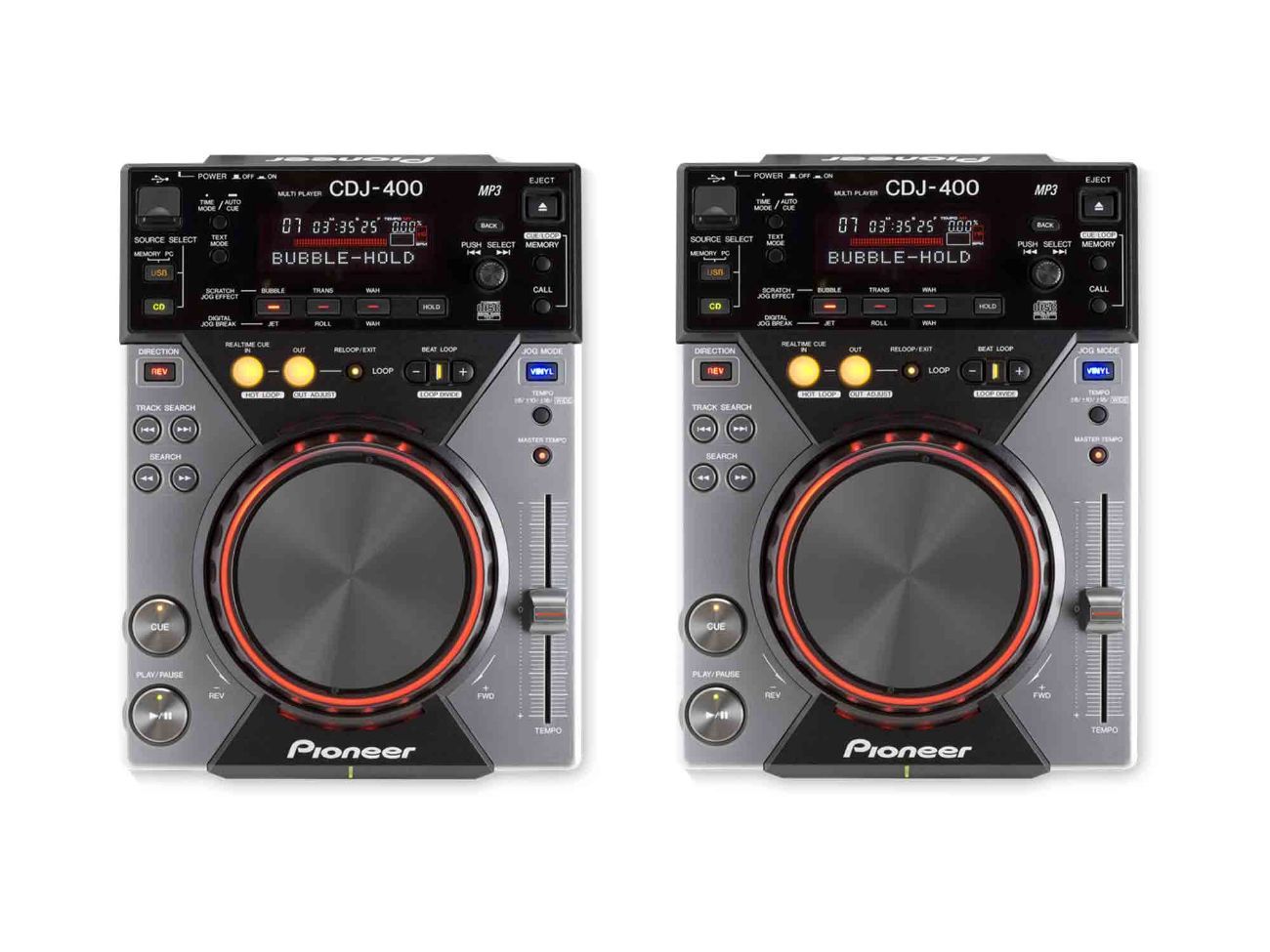 Rent 2 x Pioneer CDJ 400 USB/CD DJ Decks Player from Mike B, Dalston,  Hackney for £33.07 - 60/day