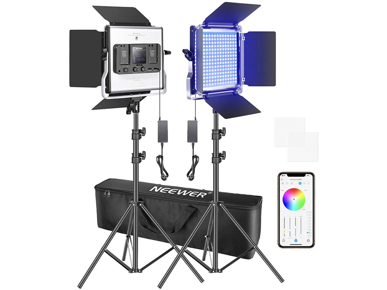 2 x rgb led lights with app control