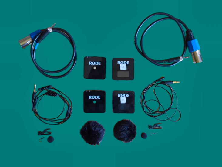 2 x rode wireless go, 2 x rode lav lavalier mics