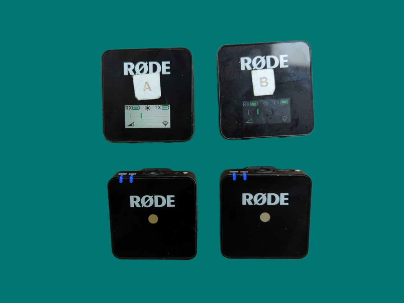 2 x rode wireless go with 2 adapters to xlr