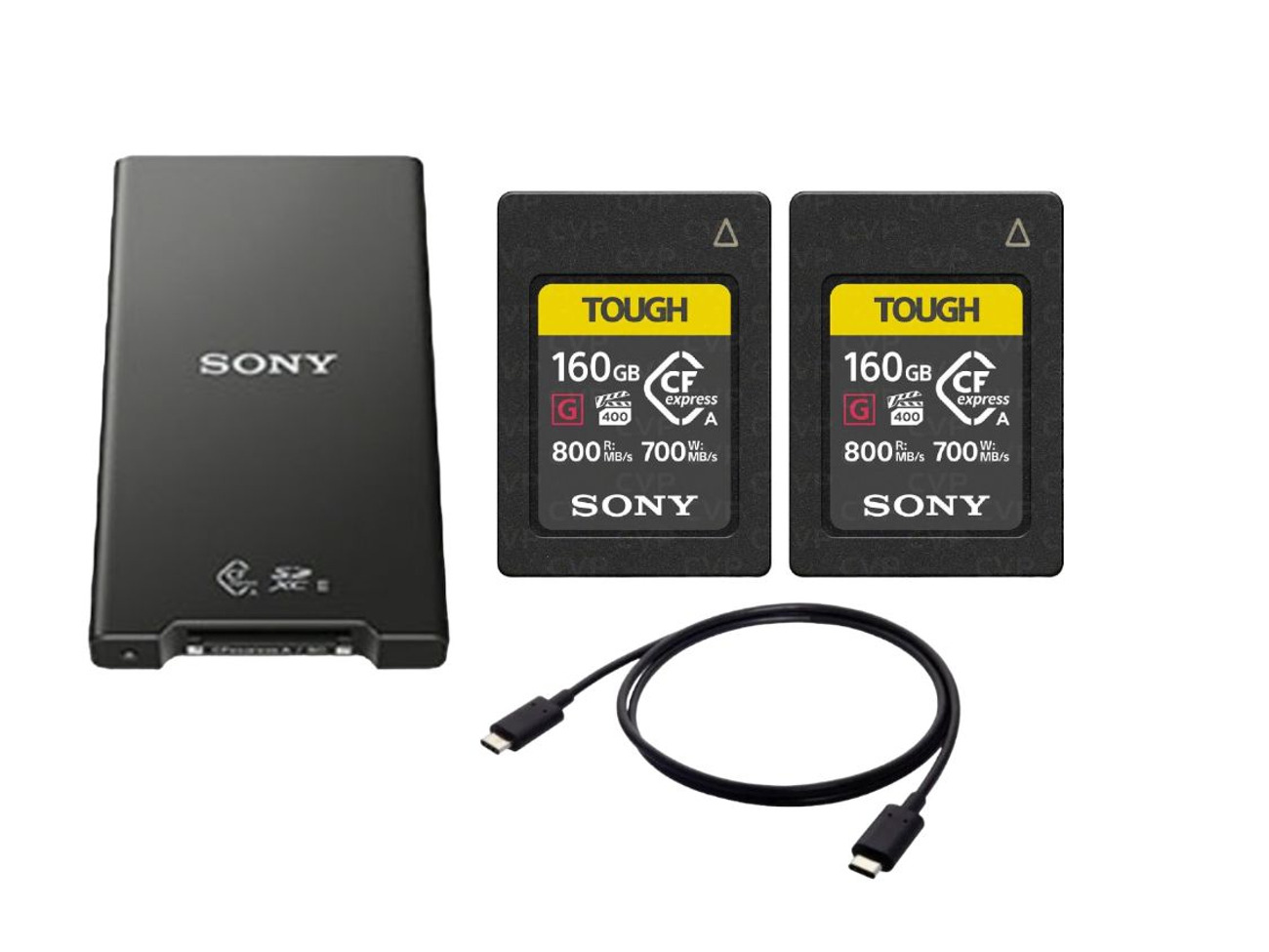 2 x sony cfexpress type a card 160gb + card reader camera fx 6 3