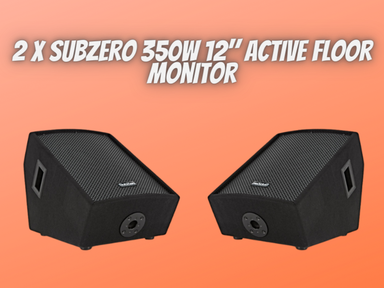 2x subzero 350w 12" active floor monitor