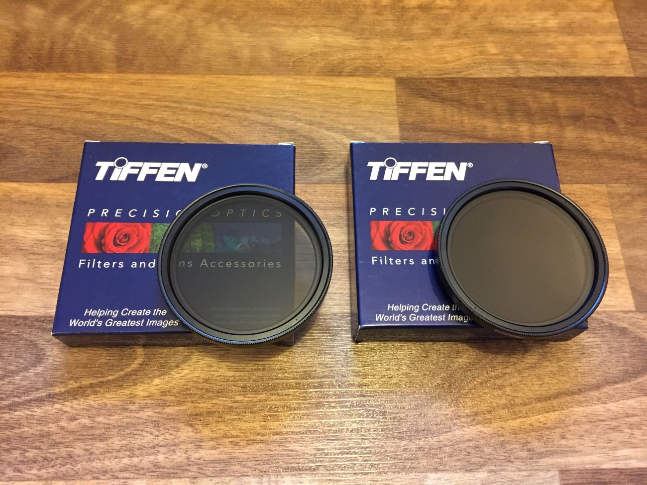 2 x tiffen 77mm variable nd filters
