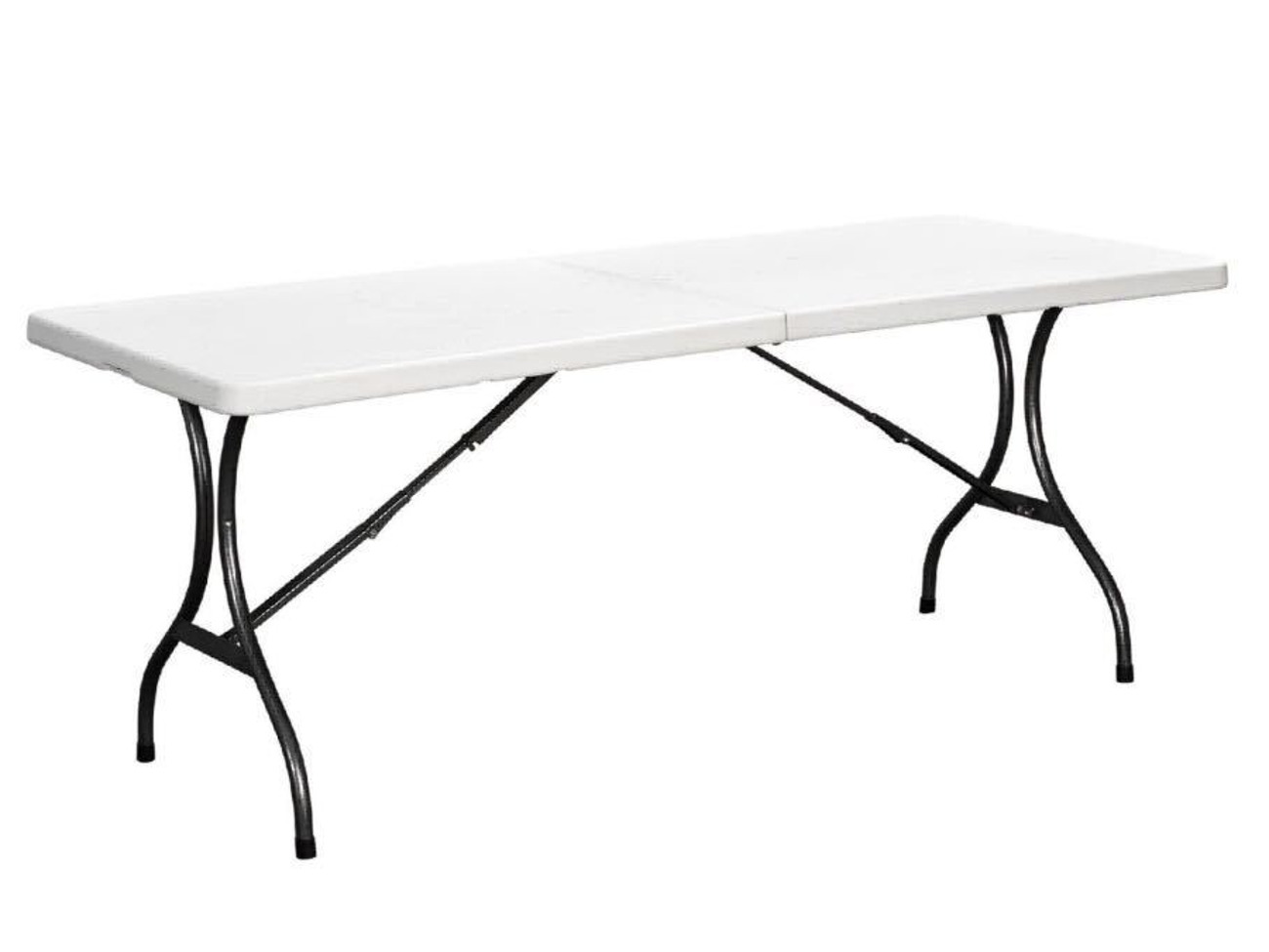 2 x trestle table folding with table cloth 