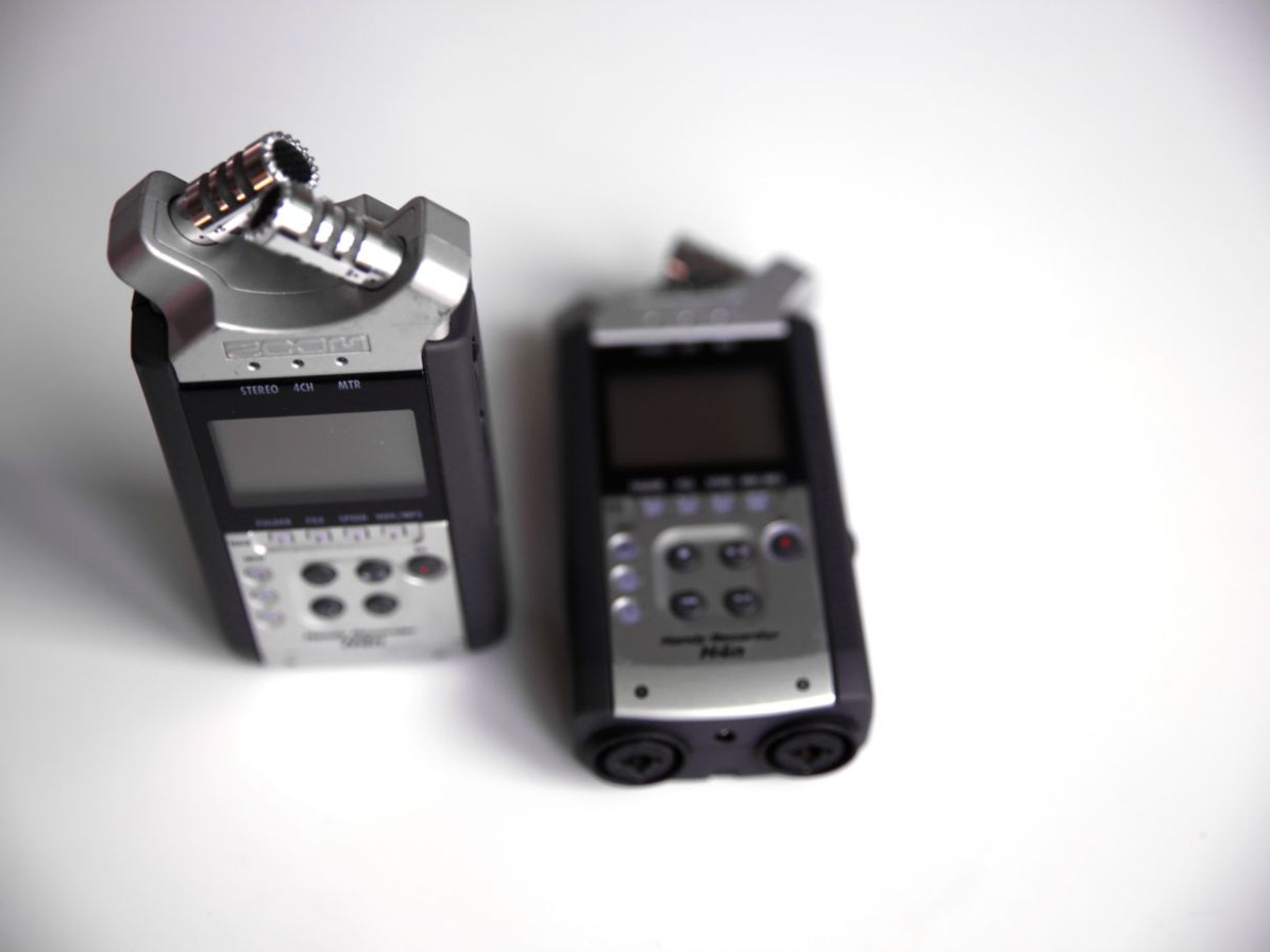 2 x zoom h4n field audio recorders
