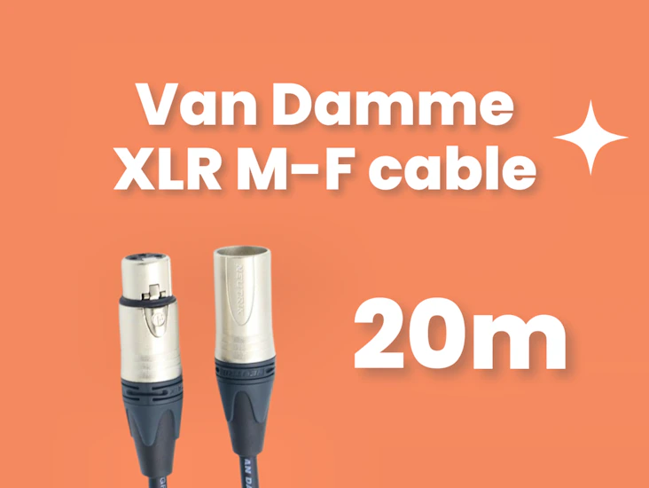 20m van damme xlr microphone cable with neutrik connectors