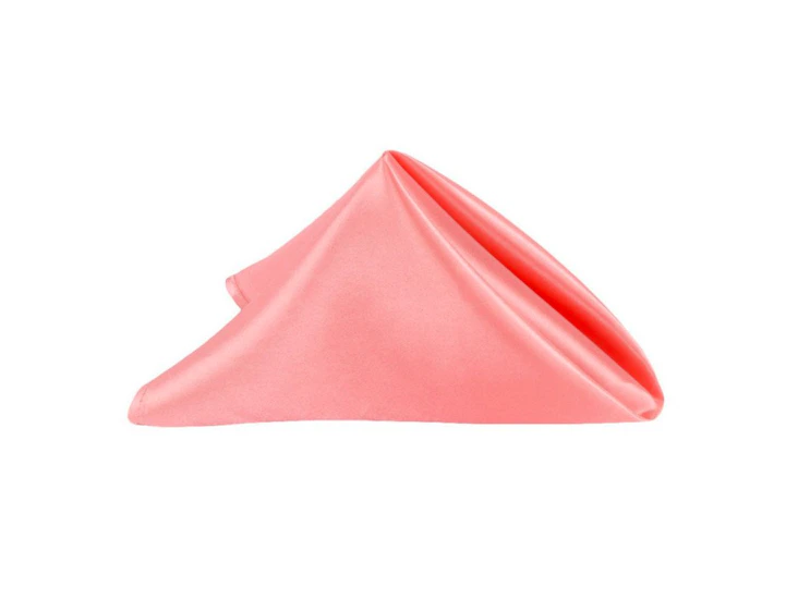 20"x20" coral satin napkin