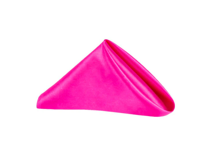 20"x20" fuchsia satin napkin