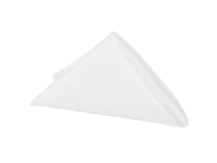 20"x20" white lamour satin napkin