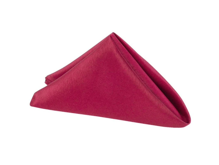 20"x20" wine red polyester napkin