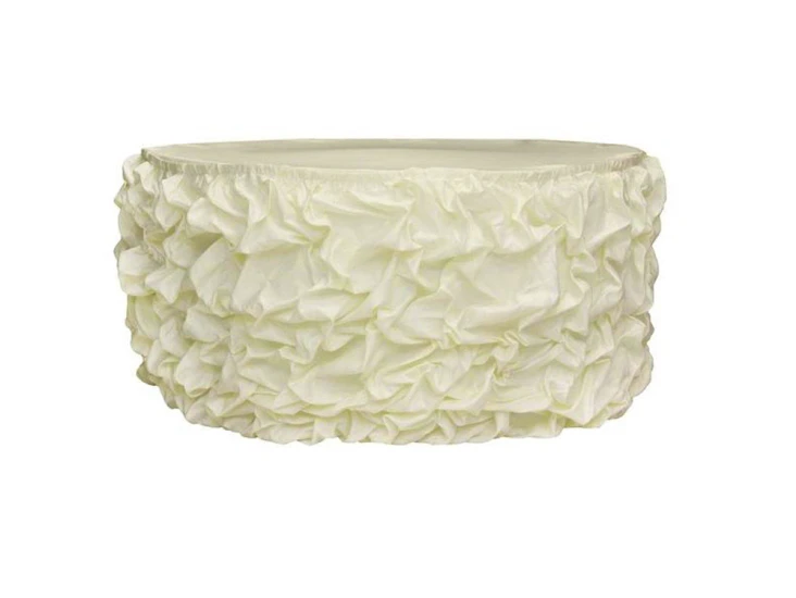 21ft ivory table skirt