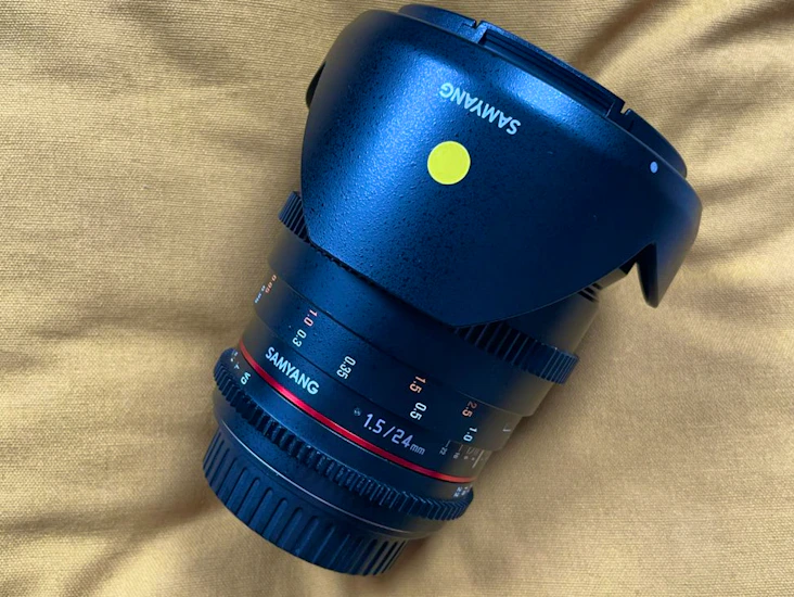 24mm f/1.5 samyang umc ii ef canon mount lens
