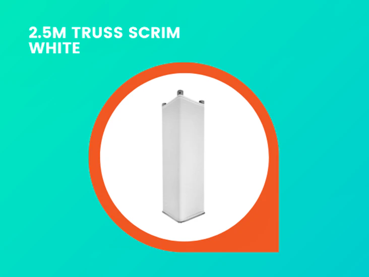 2.5m truss scrim white