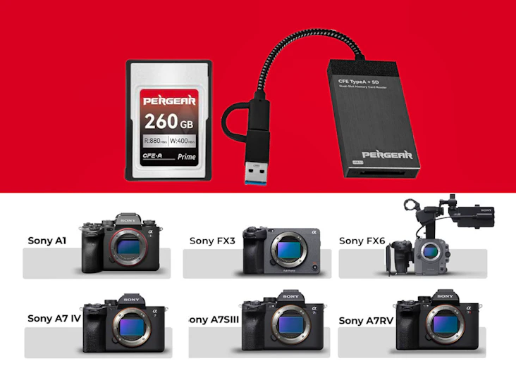 260gb cfexpress type a for sony a7s iii, a7 iv, a1, fx6