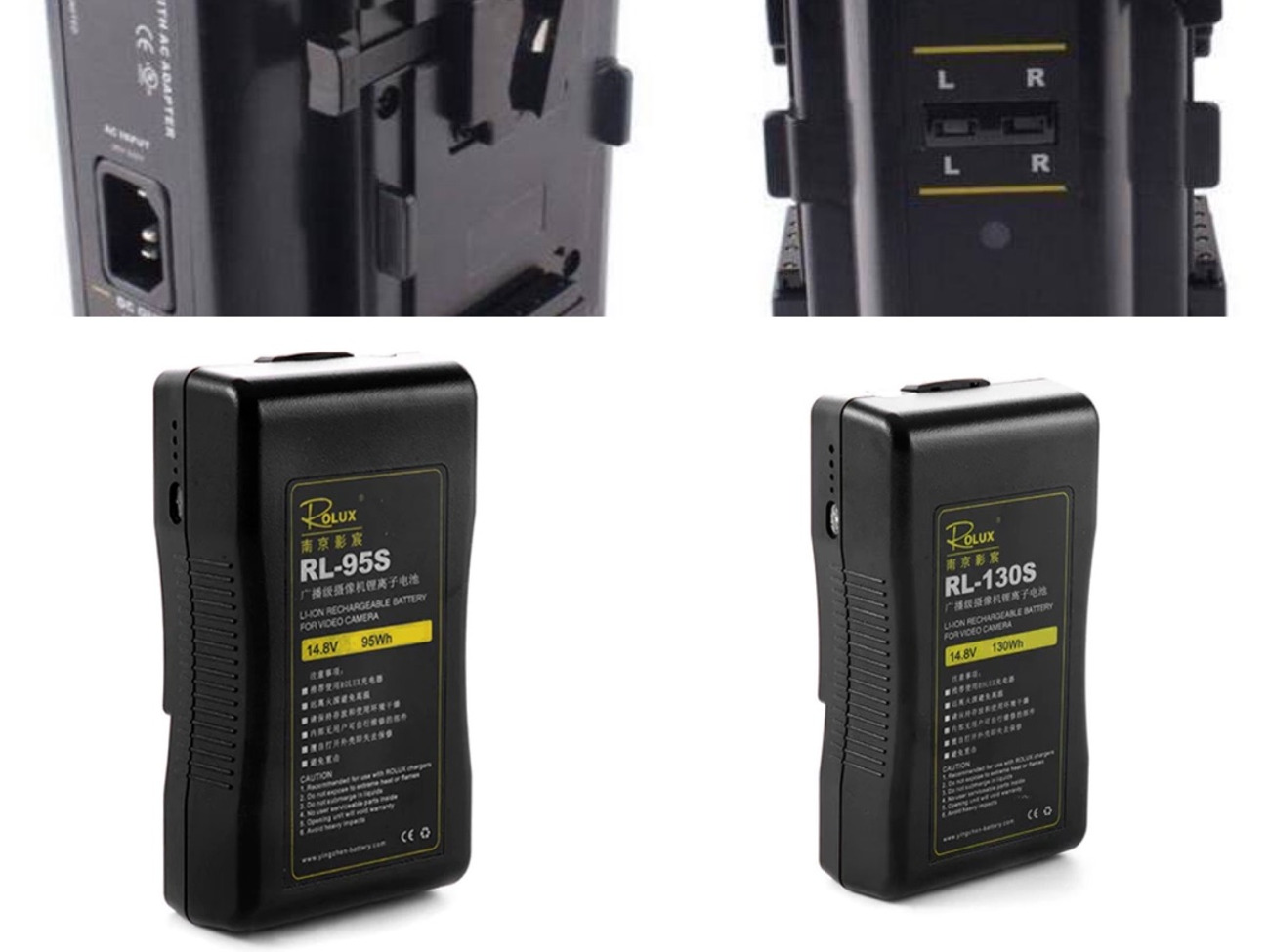 2x 130wh & 1x 95wh v lock batteries w/ 1x dual charger