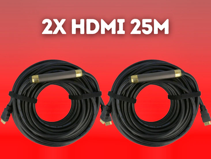2x 25m hdmi cable