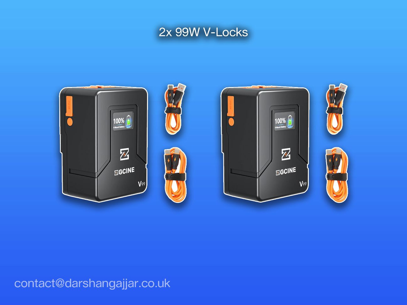 2x 99w v-lock batteries (zgcine)
