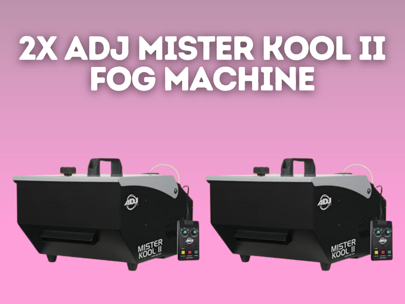 2x adj mister kool ii - low level fog dry ice effect machine