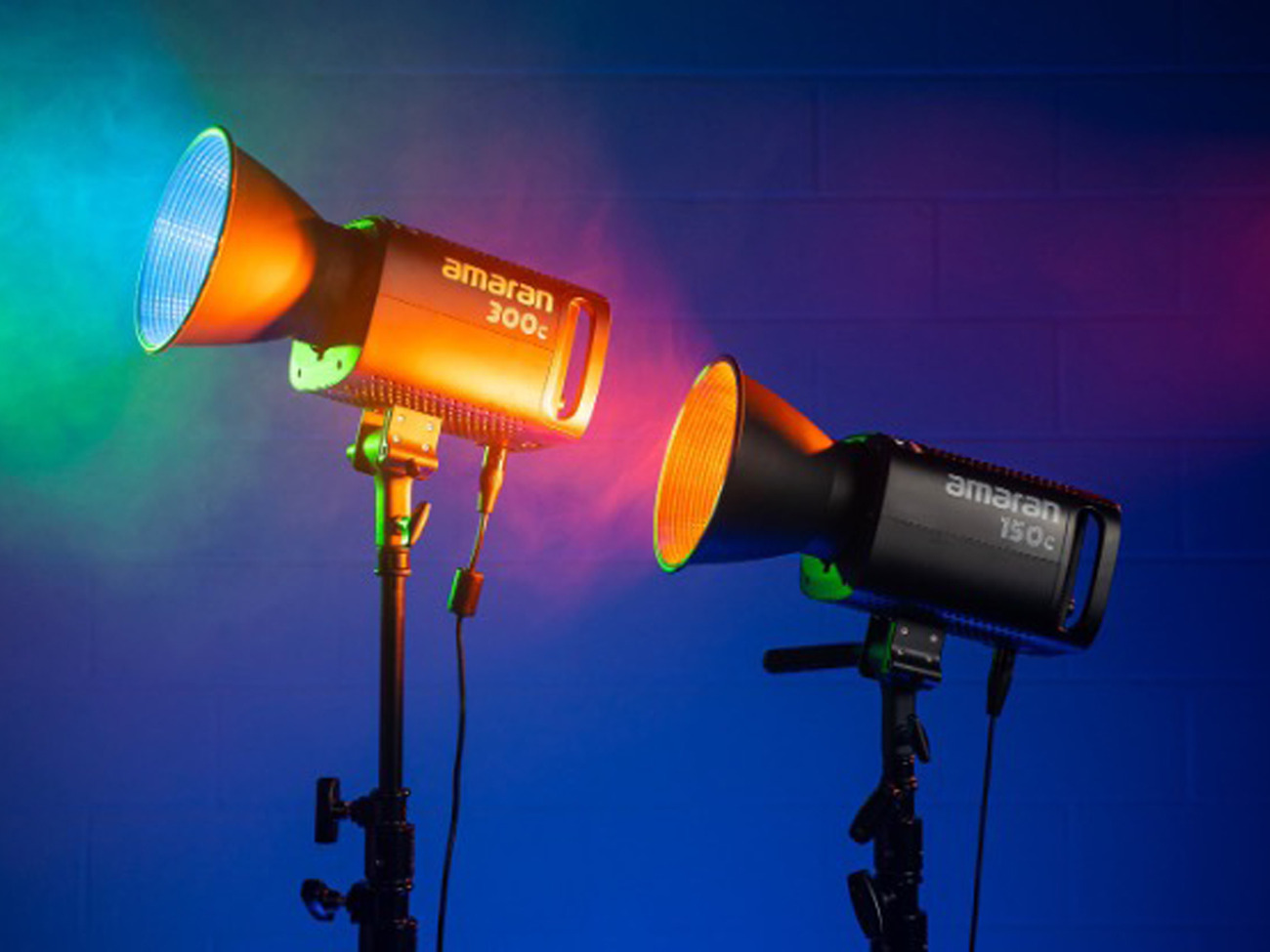 2x aputure / amaran 300c rgb lights