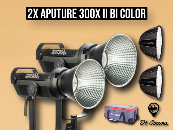 2x aputure 300x ii bi color lights led aputure 300d 2