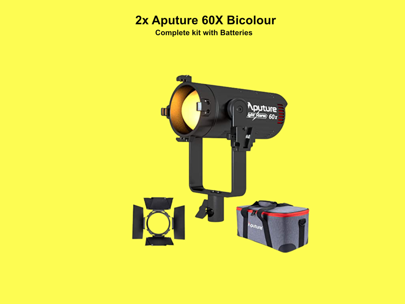 2x aputure 60x bi-colour continious led light