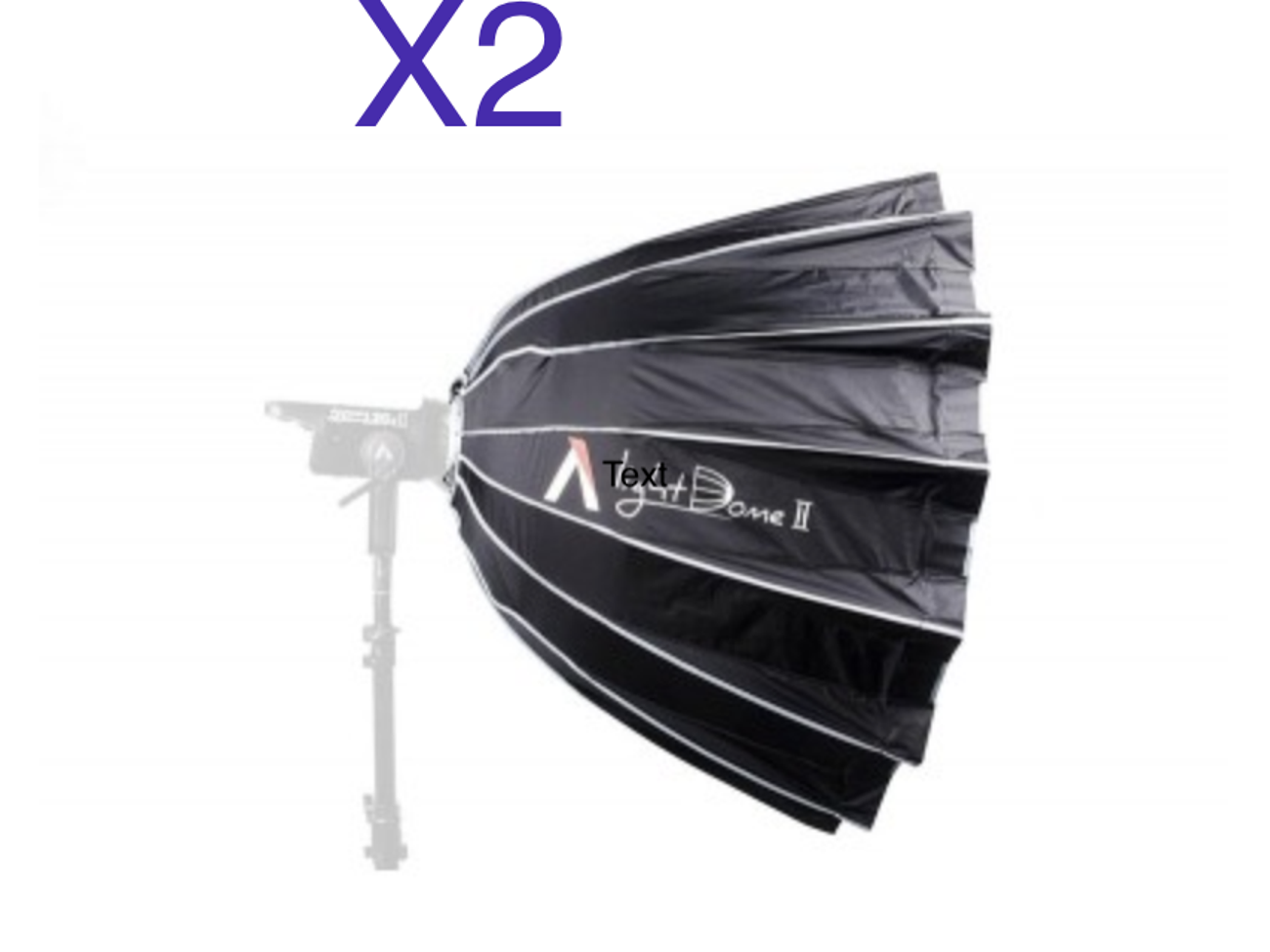 2x aputure light dome ii softbox