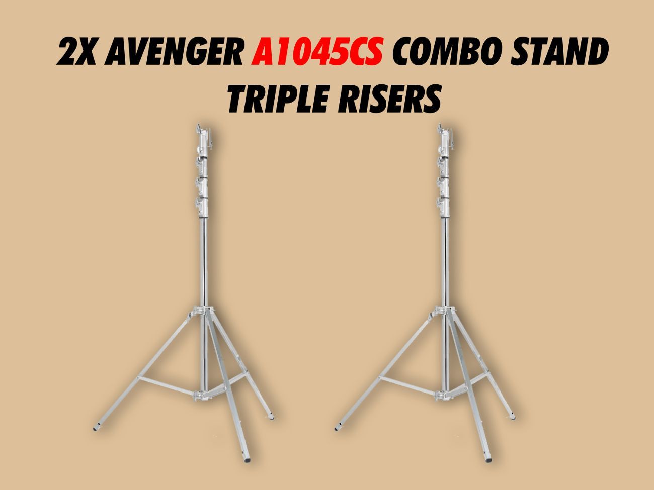 2x avenger a1045cs combo stand / triple raiser