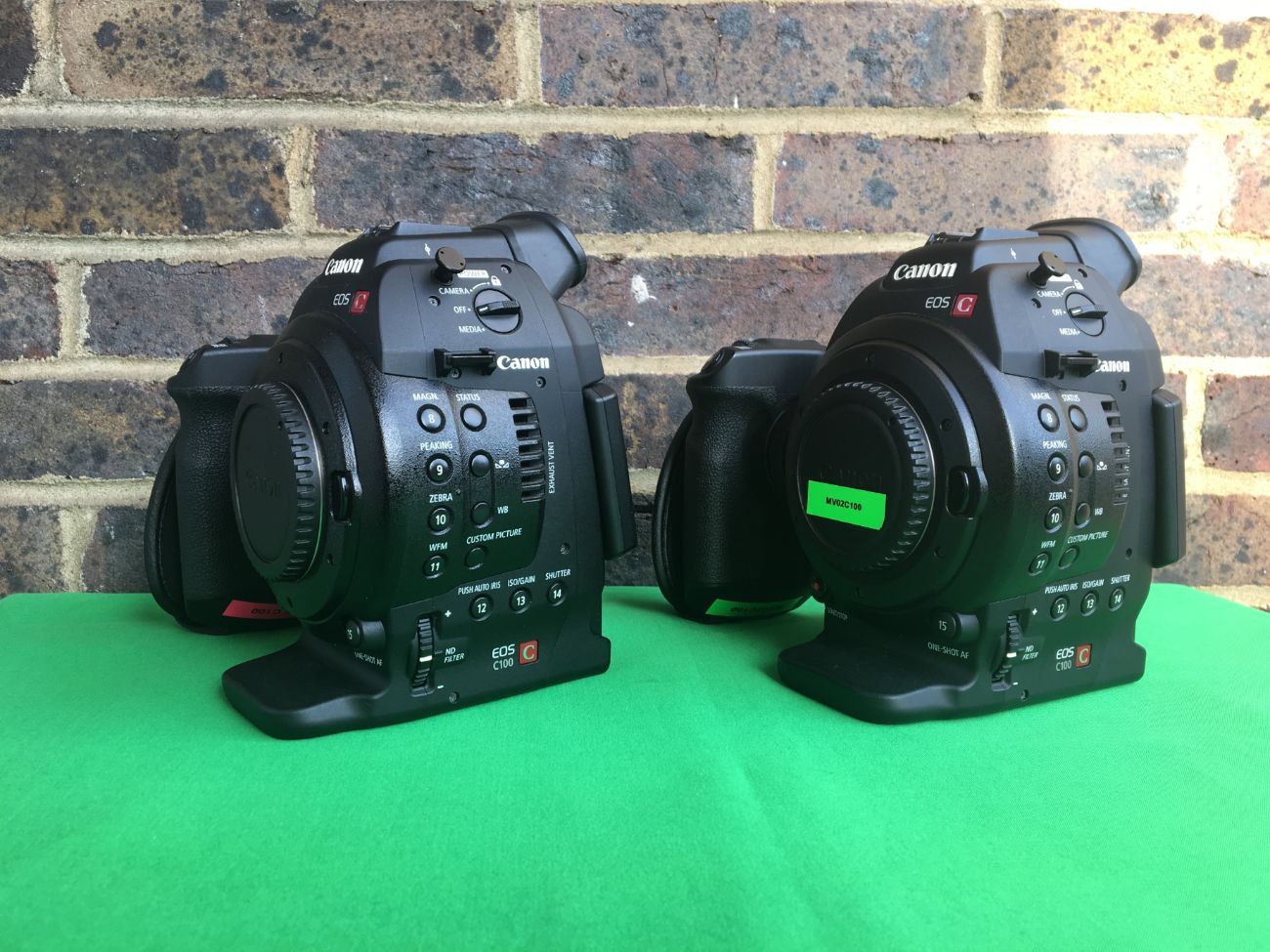2x canon c100 mk1 cinema camera (body only) in peli 1510 case