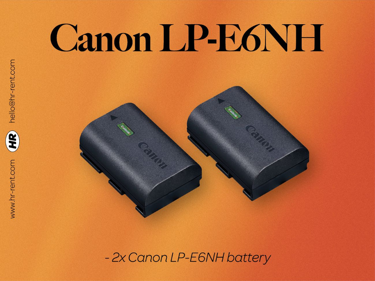 2x canon lp-e6nh battery