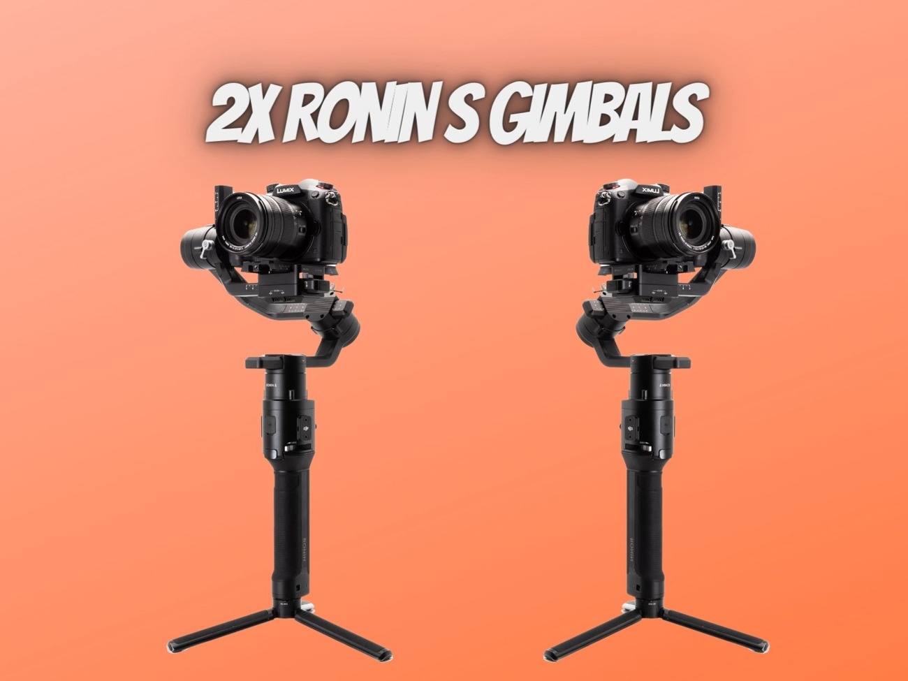 2x dji ronin s camera stabilizer 3-axis gimbal