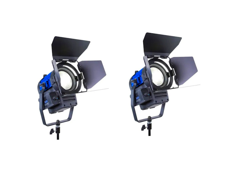 2x dracast fresnel led 500w daylight light