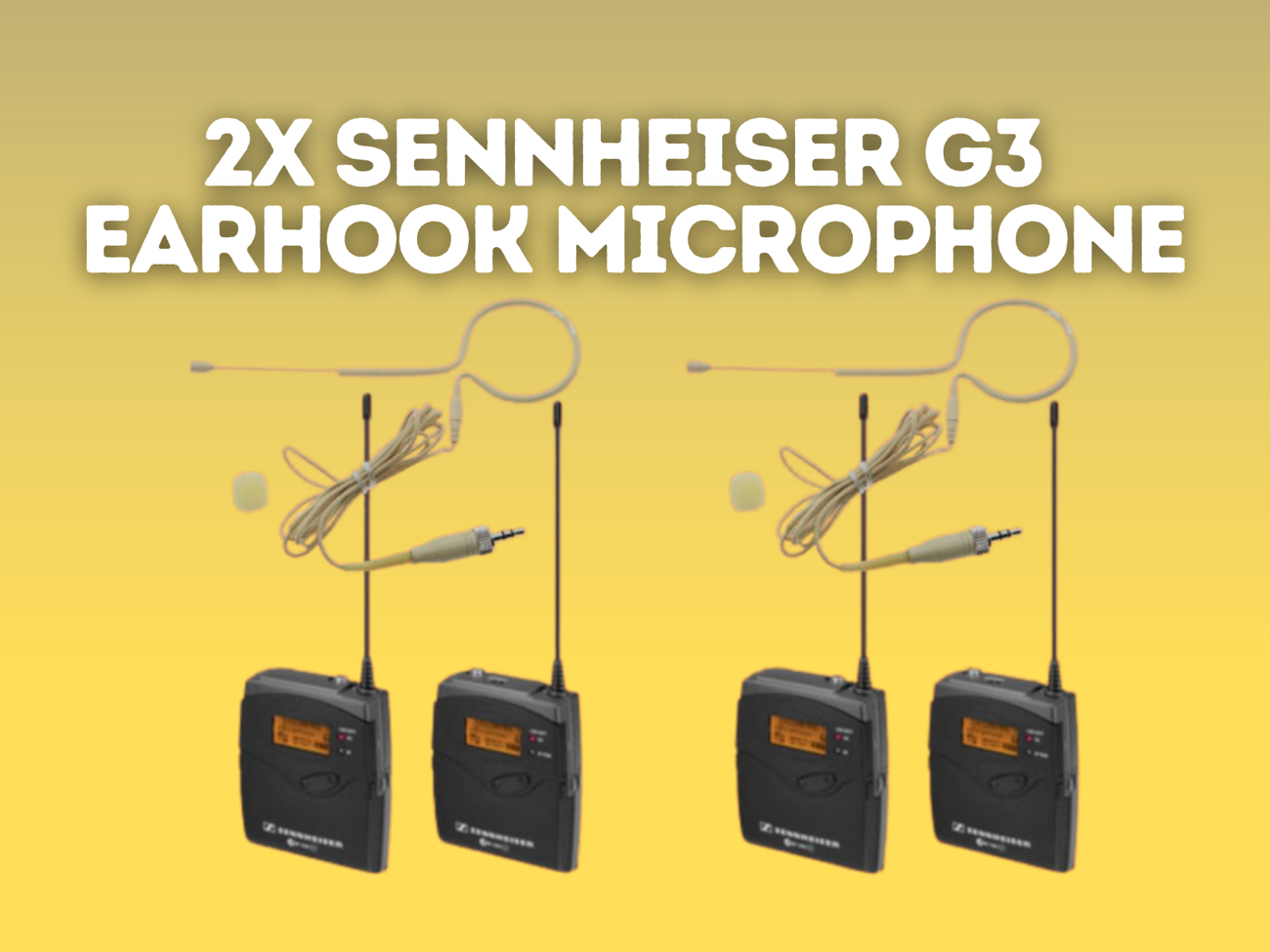 2x earhook headset microphone head - sennheiser g3