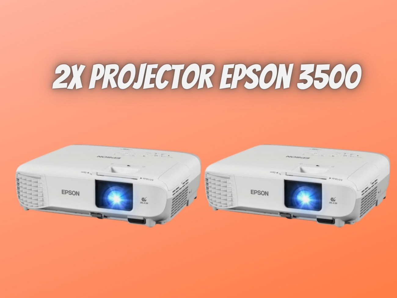 2x epson full hd projector 3500 lumens - home cinema