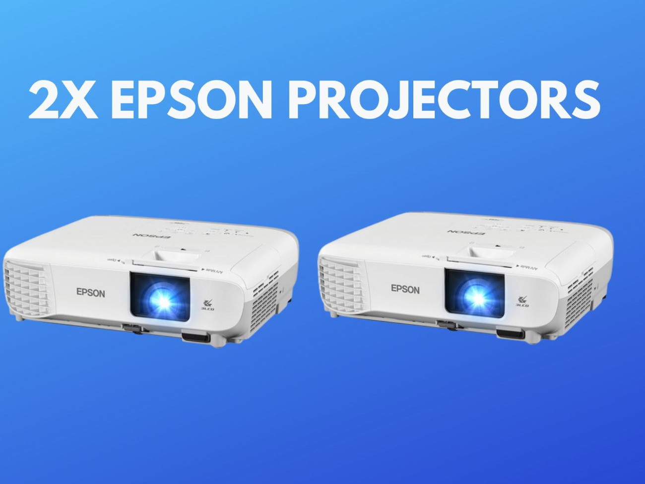 2x epson full hd projector 3500 lumens