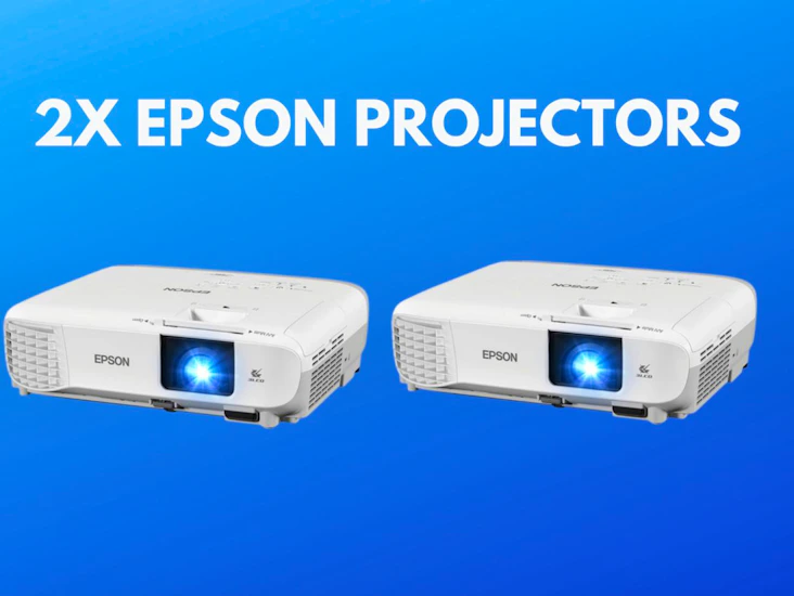 2x epson full hd projector 3500 lumens