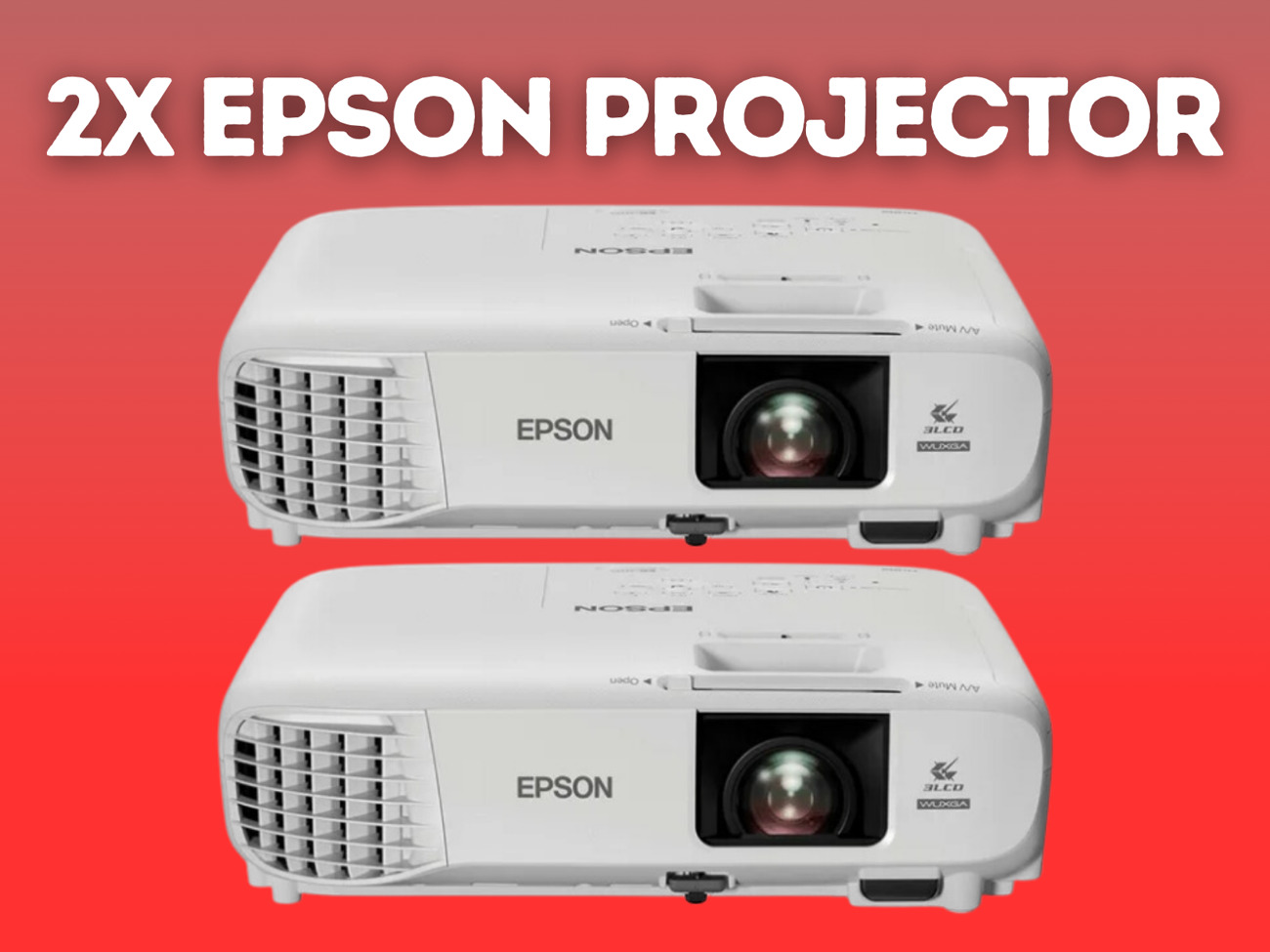 2x epson full hd projector 3500 lumens