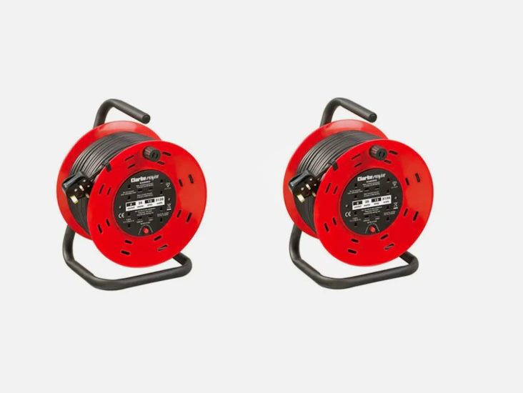 2x extension cable 25m cable reel