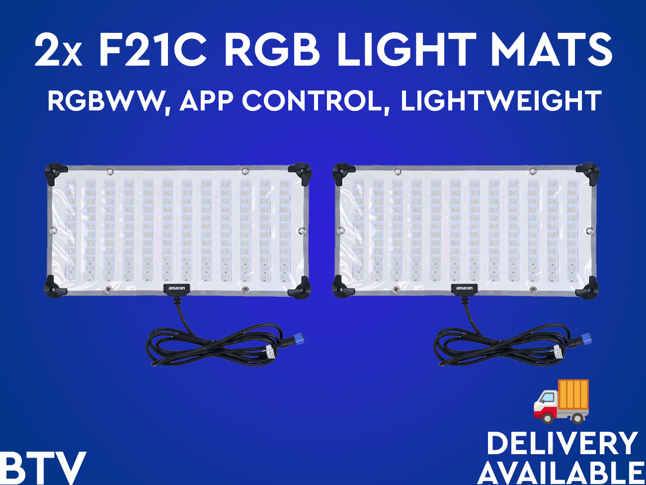 2x f21c rgb light mat 2x1 || litemat / aladdin / skypanel alternative