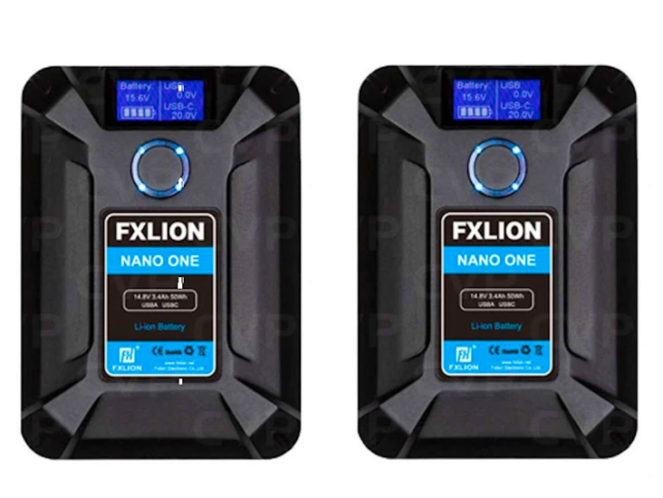2x fx lion nano one battery v-mount v-lock battery